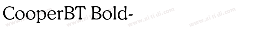 CooperBT Bold字体转换